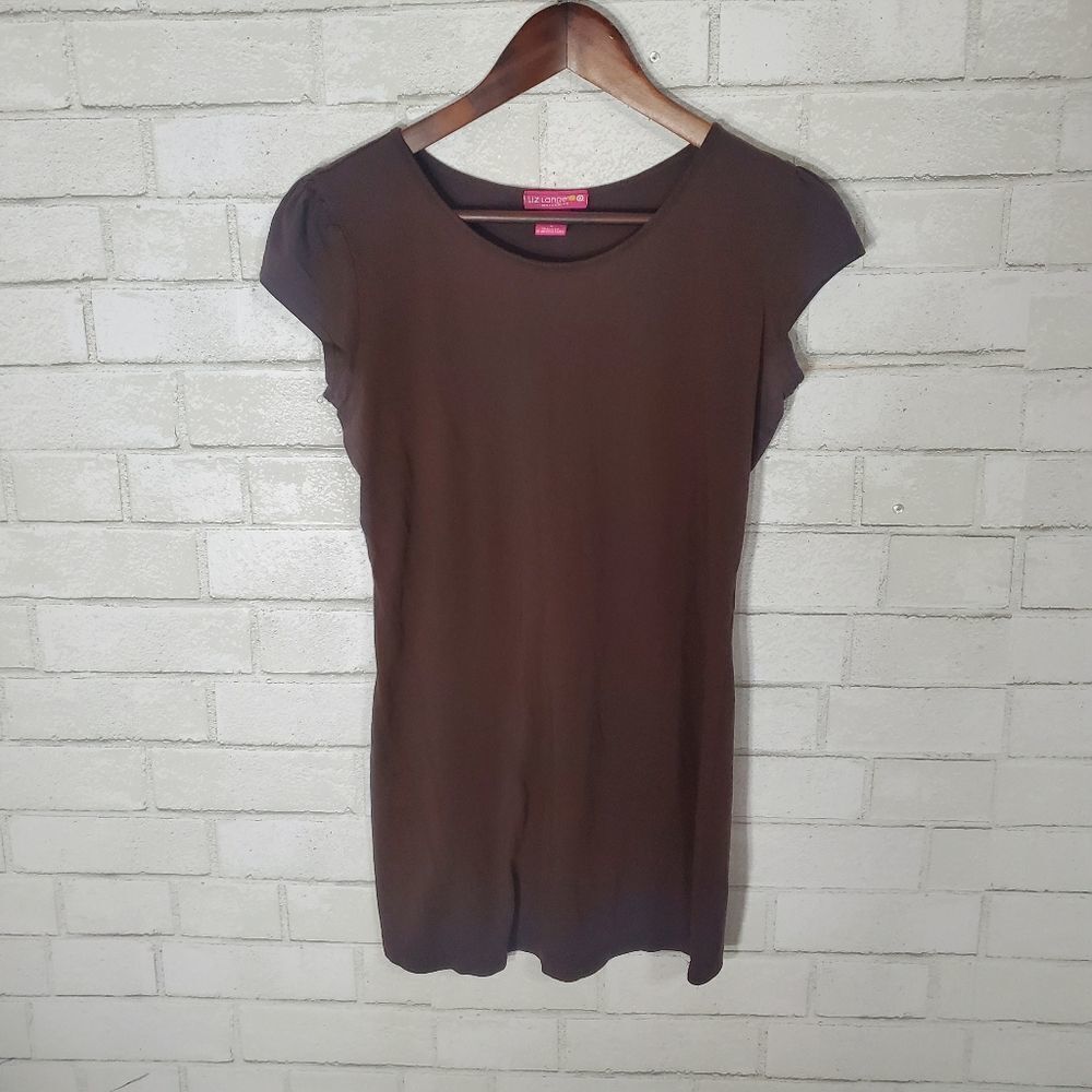 Liz Lange Maternity brown short‎ sleeve tee